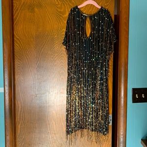 Naeem khan vintage style beaded cocktail dress